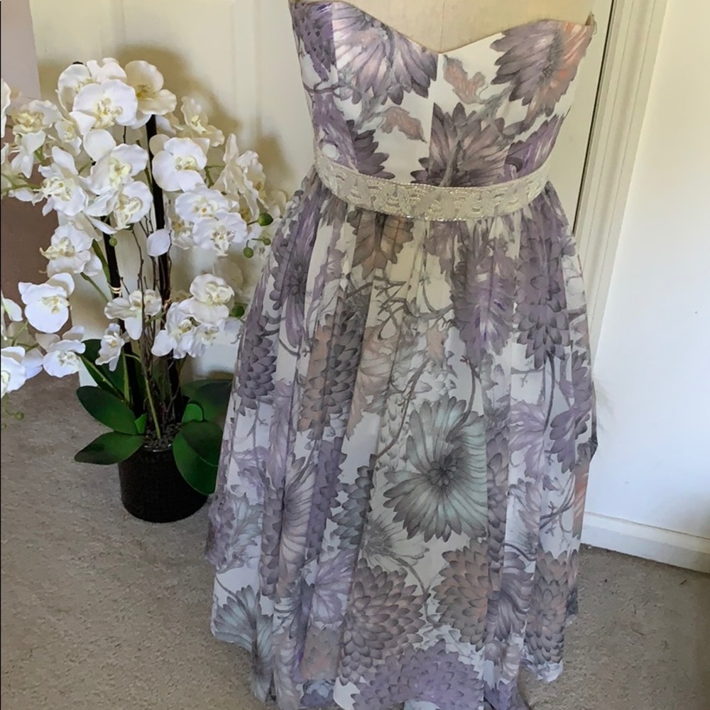 Badgley Mischka Collection strapless dress sz 0